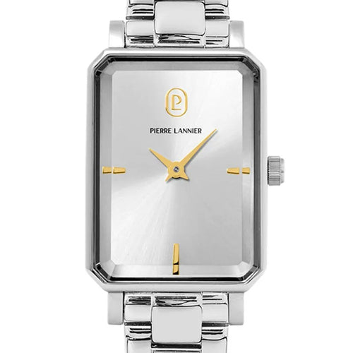Pierre Lannier 005P621 Montre Femme Ariane Bracelet Acier Argenté – Cadran Rectangulaire Argent, Élégance Intemporelle & Précision Quartz