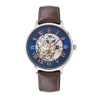 Pierre Lannier 322B164 Montre Homme Automatique Bracelet Cuir Marron Cadran Bleu – Élégance Intemporelle, Mécanisme Visible & Style Premium