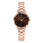 Pierre Lannier 012P988 Montre Femme Multiples Bracelet Acier Rose Doré – Cadran Marron Soleil, Mouvement Quartz & Élégance Raffinée