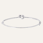 Jonc en Or blanc Rond ouvrant Bracelet Robez Masson
