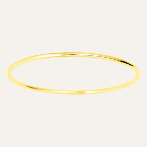Jonc en Or Jaune Massif Fil Rond Bracelet Robez Masson