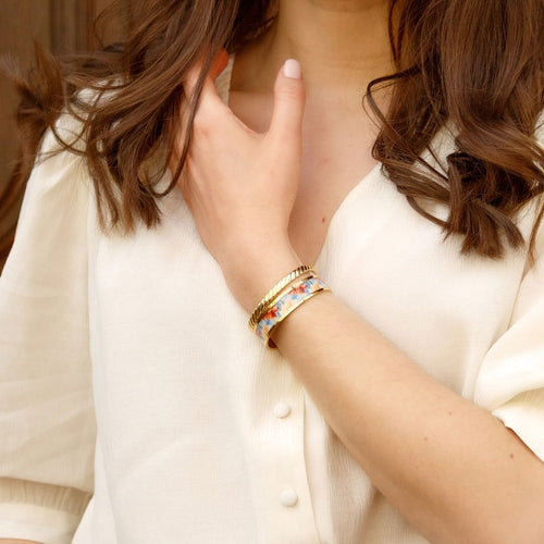 Manchette Femme LOUISE'S GARDEN Bouquet bohème 12mm Bracelet Louise's Garden