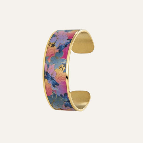 Manchette LOUISE'S GARDEN Pink Paradise en Acier Bracelets Louise's Garden