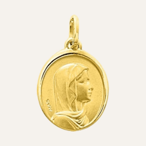 Médaille Vierge Marie en Or Jaune Colliers Robez Masson