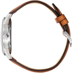 Montre analogique pour homme Lip Himalaya 40, bracelet en acier et cuir marron 671705, bleu Homme LIP
