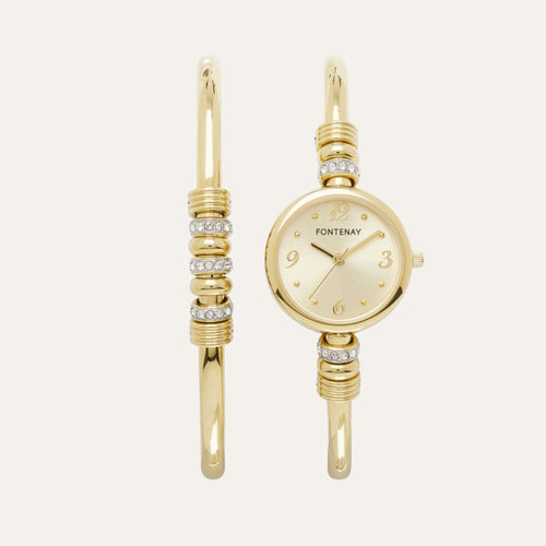 Montre Coffret Femme Fontenay Jeanne en Dorée Montres FONTENAY