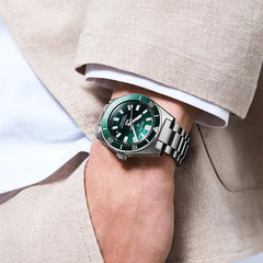 Montre de plongée Seiko Prospex 62MAS PADI Édition Spéciale SPB501J1, cadran vert, boîtier en acier inoxydable, mouvement automatique, design professionnel. Homme SEIKO