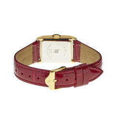 Montre femme Churchill C18 671622 – Boîtier rectangulaire en or, bracelet en cuir marron Femme LIP