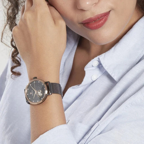 Montre Femme EOLIA 310F988 Bracelet Milanais Noir Femme PIERRE LANNIER