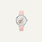 Montre Femme EOLIA Cadran argent 306F625 Automatique en Cuir Rose Femme PIERRE LANNIER