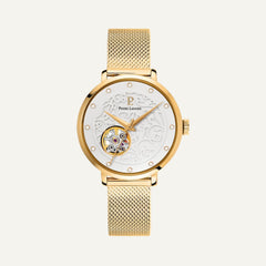 Montre Femme EOLIA Cadran Blanc 364J502 Bracelet Acier milanais Doré Femme PIERRE LANNIER