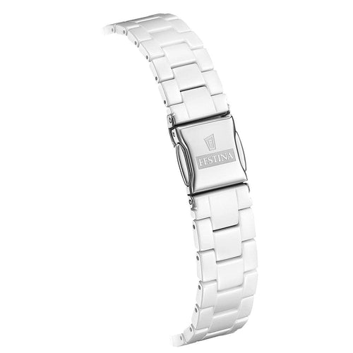 Montre femme Festina Ceramic F20751/1 à cadran blanc en céramique blanche – Design minimaliste et élégant Femme FESTINA