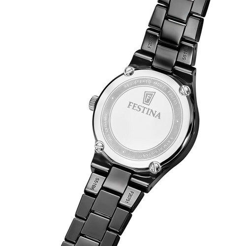 Montre femme Festina Ceramic F20751/7, cadran noir, en céramique noire – Design élégant et minimaliste Femme FESTINA