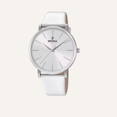 Montre Femme FESTINA F20371/1 en Cuir Blanc Montres FESTINA