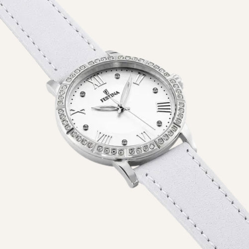 Montre Femme Festina F20412/1 en Cuir blanc Montre Femmes FESTINA