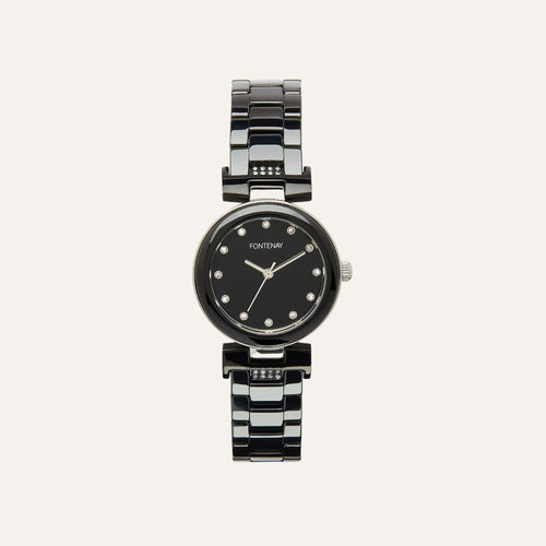 Montre Femme Fontenay Eleanor en Acier noir Montres FONTENAY