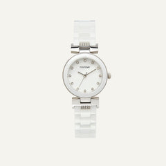 Montre Femme Fontenay Eleanor en Céramique et acier Blanc Montres FONTENAY