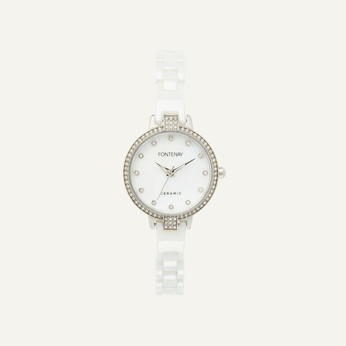 Montre Femme Fontenay Grace en céramique et Acier Argenté Montres FONTENAY