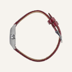 Montre Femme LIP Churchill C18 671624 en Cuir Rouge Montre Femmes LIP