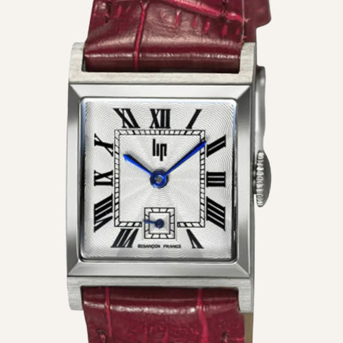 Montre Femme LIP Churchill C18 671624 en Cuir Rouge Montre Femmes LIP