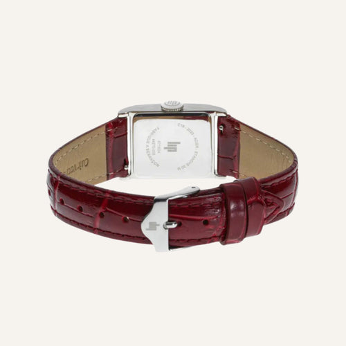 Montre Femme LIP Churchill C18 671624 en Cuir Rouge Montre Femmes LIP