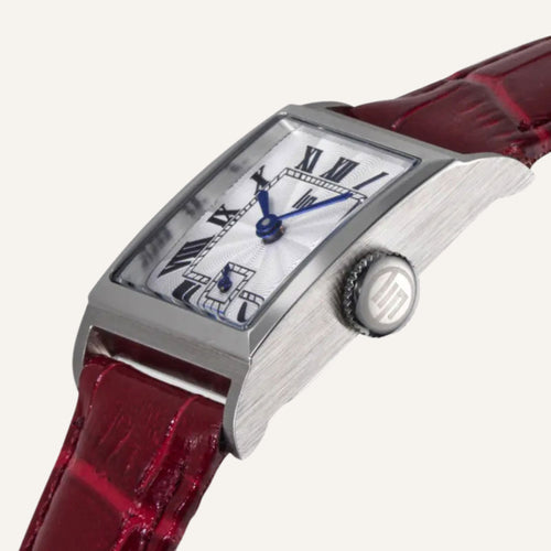 Montre Femme LIP Churchill C18 671624 en Cuir Rouge Montre Femmes LIP