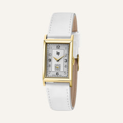 Montre Femme LIP Churchill T18 671441 Cuir Blanc en Acier Doré Femme LIP