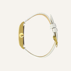 Montre Femme LIP Churchill T18 671441 Cuir Blanc en Acier Doré Femme LIP