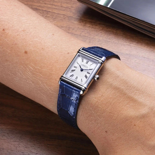 Montre Femme Michel Herbelin 17478AP08BL Art Déco en cuir bleu Femme Michel Herbelin