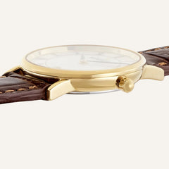 Montre Femme Michel Herbelin Classique 16845P08MA QUARTZ – DORÉ & CUIR BRUN Femme Michel Herbelin