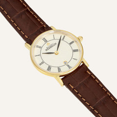 Montre Femme Michel Herbelin Classique 16845P08MA QUARTZ – DORÉ & CUIR BRUN Femme Michel Herbelin