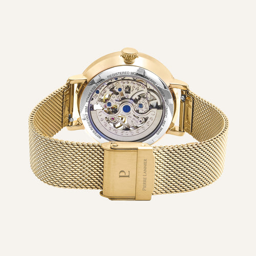 Montre Femme Pierre Lannier Automatique 309D538 Squelette Acier Doré Homme PIERRE LANNIER