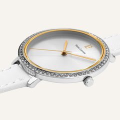 Montre Femme PIERRE LANNIER en Cuir Blanc PIERRE LANNIER
