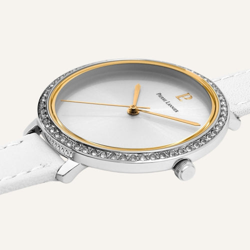 Montre Femme PIERRE LANNIER en Cuir Blanc PIERRE LANNIER