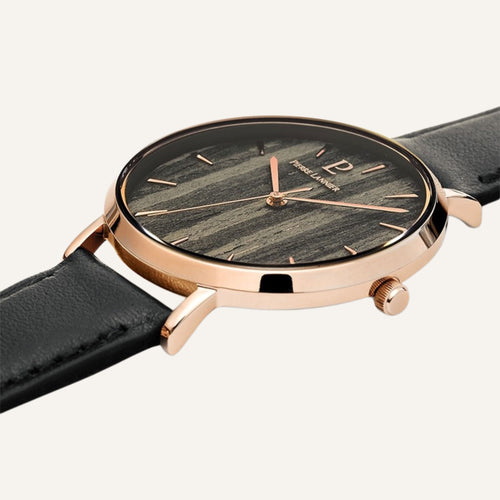 Montre Femme PIERRE LANNIER Nature en Cuir Noir PIERRE LANNIER