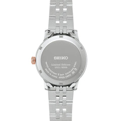 Montre femme Seiko Presage Automatic SRPM06J1, cadran rose, boîtier bicolore en acier inoxydable – Édition limitée au design élégant Homme SEIKO