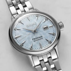 Montre femme Seiko Presage Cocktail SRE007J1, cadran argenté, boîtier en acier inoxydable – Automatique, design élégant Homme SEIKO