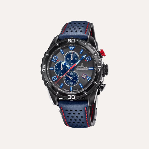 Montre Festina Homme Chrono Sport F20519/3 en Cuir Bleu Montres Festina