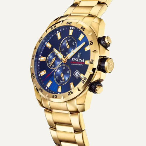 Montre Festina Homme Chrono Sport F20541/2 Acier Gold Montres Festina