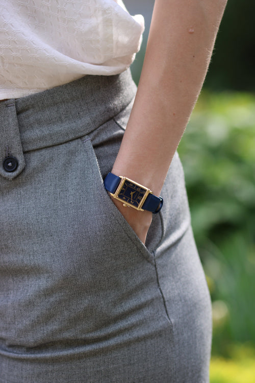 Montre FONTENAY Femme Angie FPD00103 en Cuir Bleu Montres FONTENAY