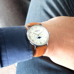 Montre Herbelin Inspiration Homme Phase de Lune 12747AP11GD en Cuir Homme Michel Herbelin