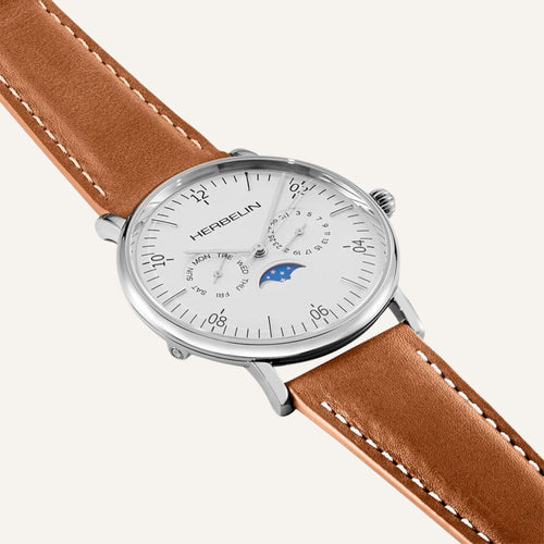 Montre Herbelin Inspiration Homme Phase de Lune 12747AP11GD en Cuir Homme Michel Herbelin