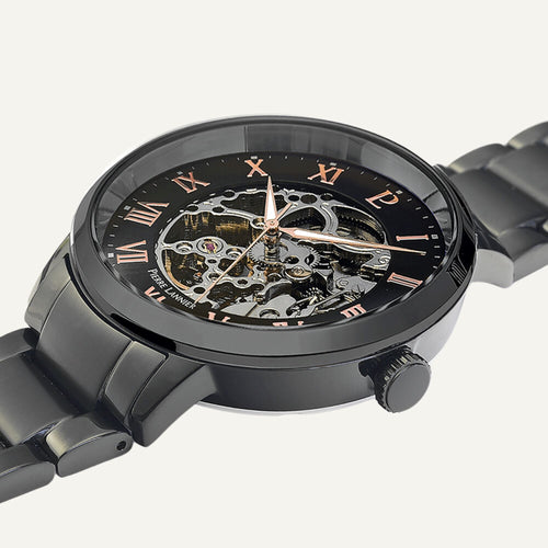 Montre Homme AUTOMATIC Cadran Noir Bracelet Acier Noir 316D439 Homme PIERRE LANNIER