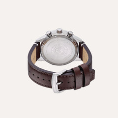 Montre Homme Citizen Chrono Eco-Drive Solaire CA4420-13L en Cuir Brun Montres Citizen