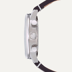 Montre Homme Citizen Chrono Eco-Drive Solaire CA4420-13L en Cuir Brun Montres Citizen