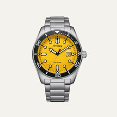 Montre Homme Citizen Platform Marine Jaune AW1760-81Z en Acier Montres Citizen