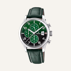 Montre Homme Festina F20375/8 en Cuir Vert Montres FESTINA