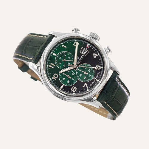Montre Homme Festina F20375/8 en Cuir Vert Montres FESTINA