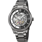 Montre homme Festina F20632/1 à cadran squelette, bracelet en acier inoxydable, mouvement automatique, design cœur ouvert, style classique et luxueux Homme FESTINA