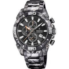 Montre homme Festina F20710/1, cadran noir, boîtier en acier inoxydable, chronographe, affichage de la date, mouvement à quartz, design sport classique. Homme FESTINA